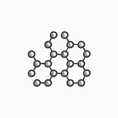 Image showing Molecule sketch icon.