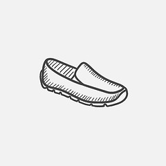 Image showing Male shoe sketch icon.