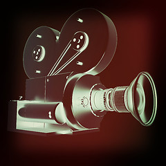 Image showing Old camera. 3d render. 3D illustration. Vintage style.