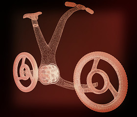 Image showing 3d modern bike concept. 3D illustration. Vintage style.