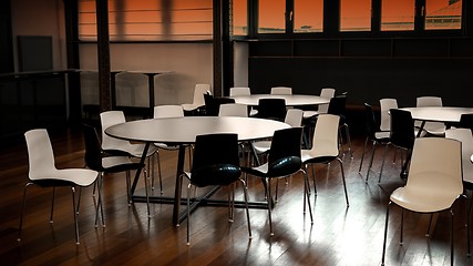 Image showing Modern cafeteria closeup