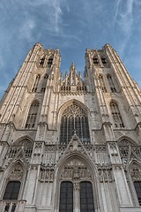 Image showing BRUSSELS, BELGIUM-NOVEMBER 23, 2014: The Cathedral of St. Michael and St. Gudula, 1000 year old cathedral in the Capital