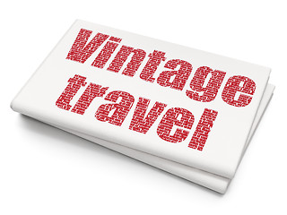 Image showing Tourism concept: Vintage Travel on Blank Newspaper background