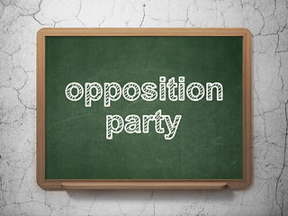 Image showing Politics concept: Opposition Party on chalkboard background