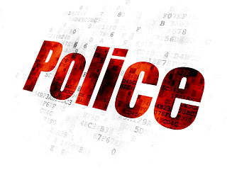 Image showing Law concept: Police on Digital background