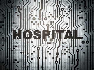 Image showing Medicine concept: circuit board with Hospital