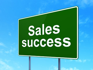 Image showing Advertising concept: Sales Success on road sign background