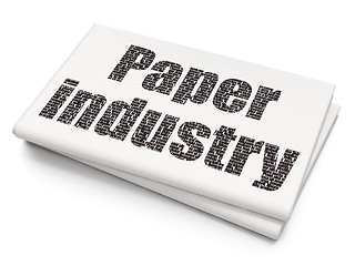 Image showing Industry concept: Paper Industry on Blank Newspaper background