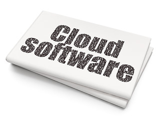 Image showing Cloud technology concept: Cloud Software on Blank Newspaper background