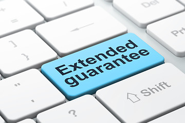 Image showing Insurance concept: Extended Guarantee on computer keyboard background