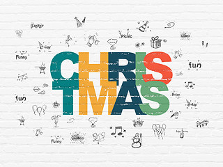 Image showing Entertainment, concept: Christmas on wall background