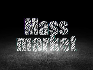 Image showing Marketing concept: Mass Market in grunge dark room