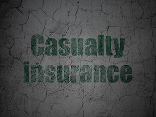 Image showing Insurance concept: Casualty Insurance on grunge wall background