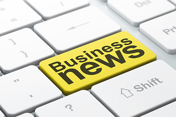 Image showing News concept: Business News on computer keyboard background