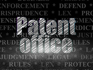 Image showing Law concept: Patent Office in grunge dark room