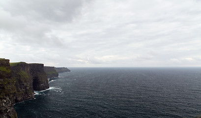 Image showing cliffs of moher and atlantic ocean in ireland