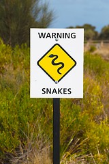 Image showing Snake warning sign
