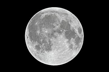 Image showing Full moon closeup