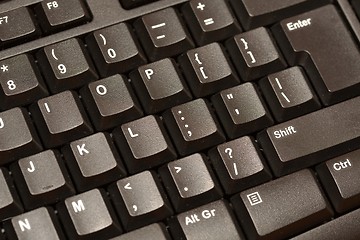 Image showing Black Keyboard Detail