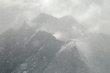 Image showing Heavy snowfall in the ALps