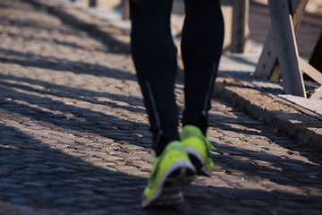 Image showing young  couple jogging