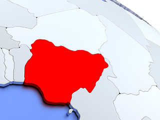 Image showing Nigeria on world map
