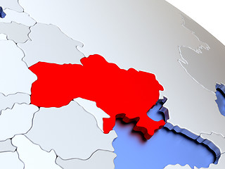 Image showing Ukraine on world map