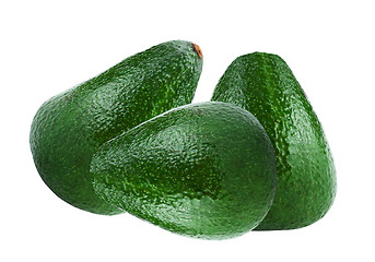 Image showing Whole avocados isolated on white