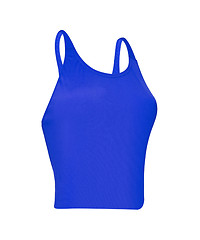 Image showing blue sleeveless sports shirt isolated