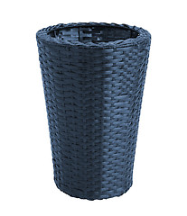 Image showing Empty new plastic blue basket