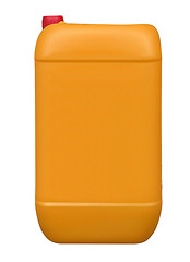 Image showing Orange plastic gallon, jerry can isolated 