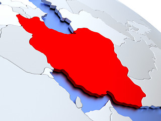 Image showing Iran on world map