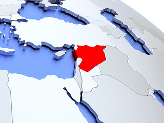 Image showing Syria on world map