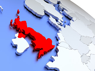 Image showing United Kingdom on world map