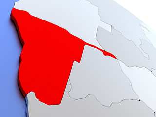 Image showing Namibia on world map