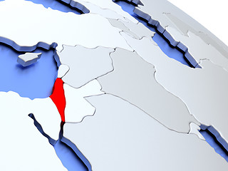 Image showing Israel on world map