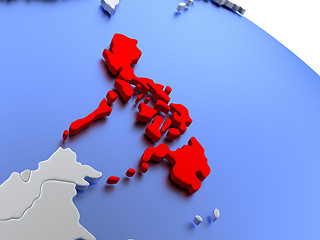 Image showing Philippines on world map