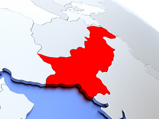 Image showing Pakistan on world map