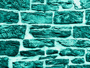 Image showing Turquoise Bricks Background