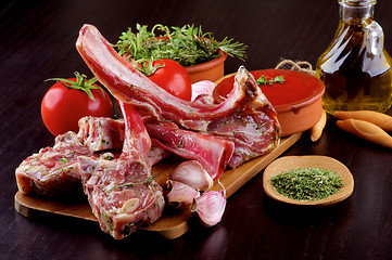 Image showing Raw Lamb Ribs