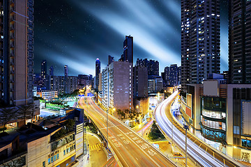 Image showing Hong Kong downtown night