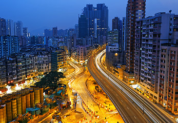 Image showing Hong Kong downtown at night