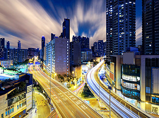 Image showing Hong Kong downtown night