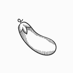 Image showing Eggplant sketch icon.