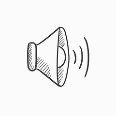 Image showing Speaker volume sketch icon.