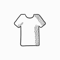 Image showing T-shirt sketch icon.
