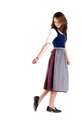 Image showing woman in Dirndl pulls