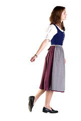 Image showing woman in Dirndl pulls