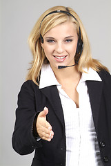 Image showing woman with headset