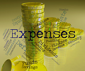 Image showing Expenses Word Shows Expenditure Accounting And Business